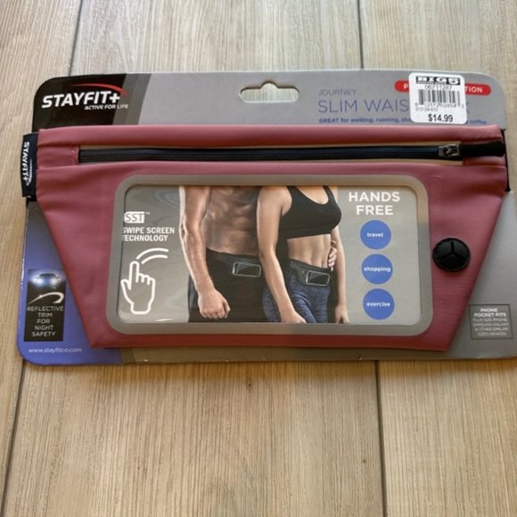 NWT Pink Stay Fit Active For Life Slim Waist Pack Hands Free - Picture 1 of 7